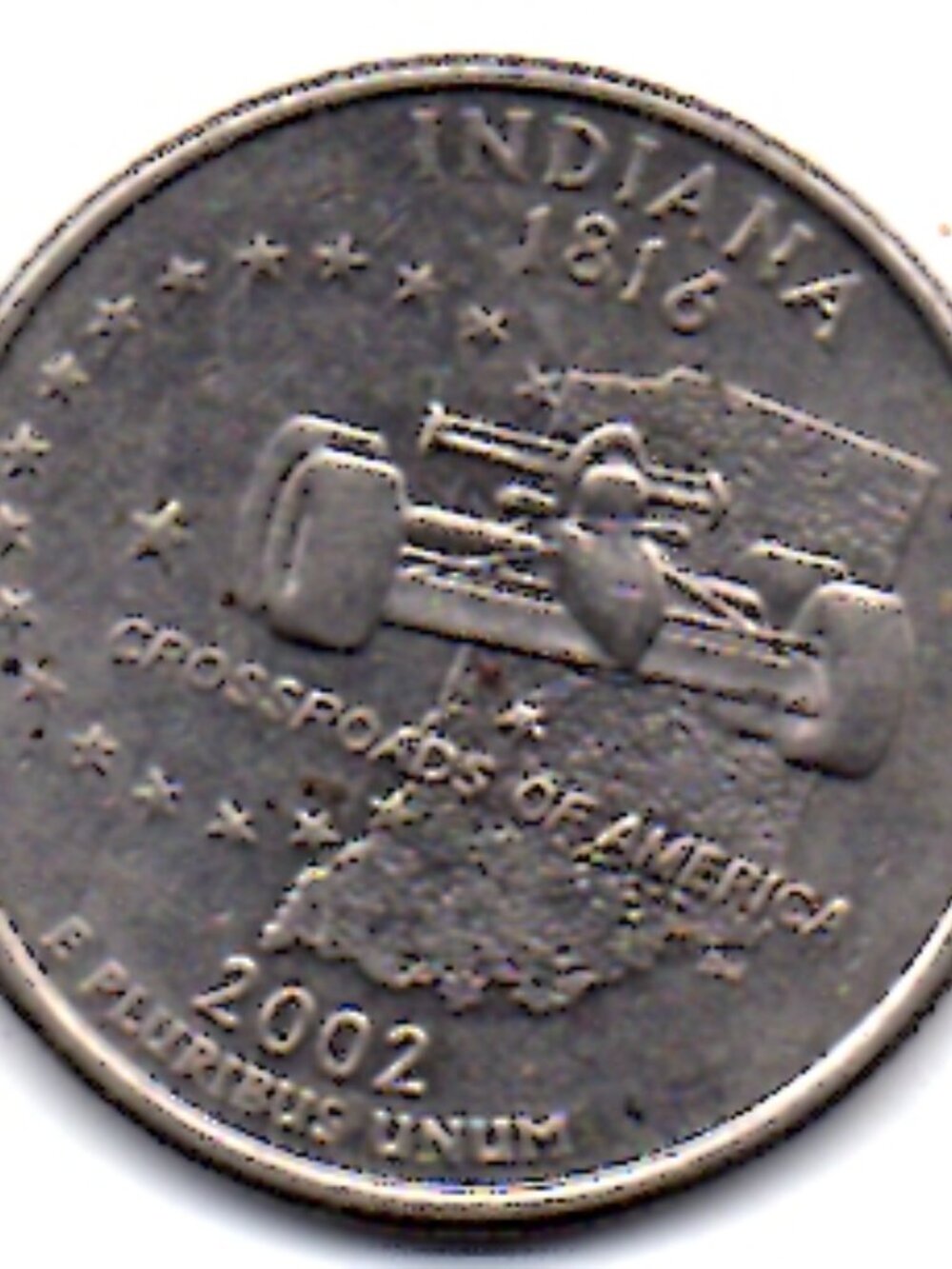 Granny Estate Find - 2002 P Indiana Statehood Clad-composition Quarter